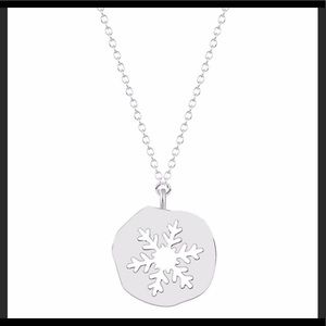 Snowflake Cutout Silver Necklace